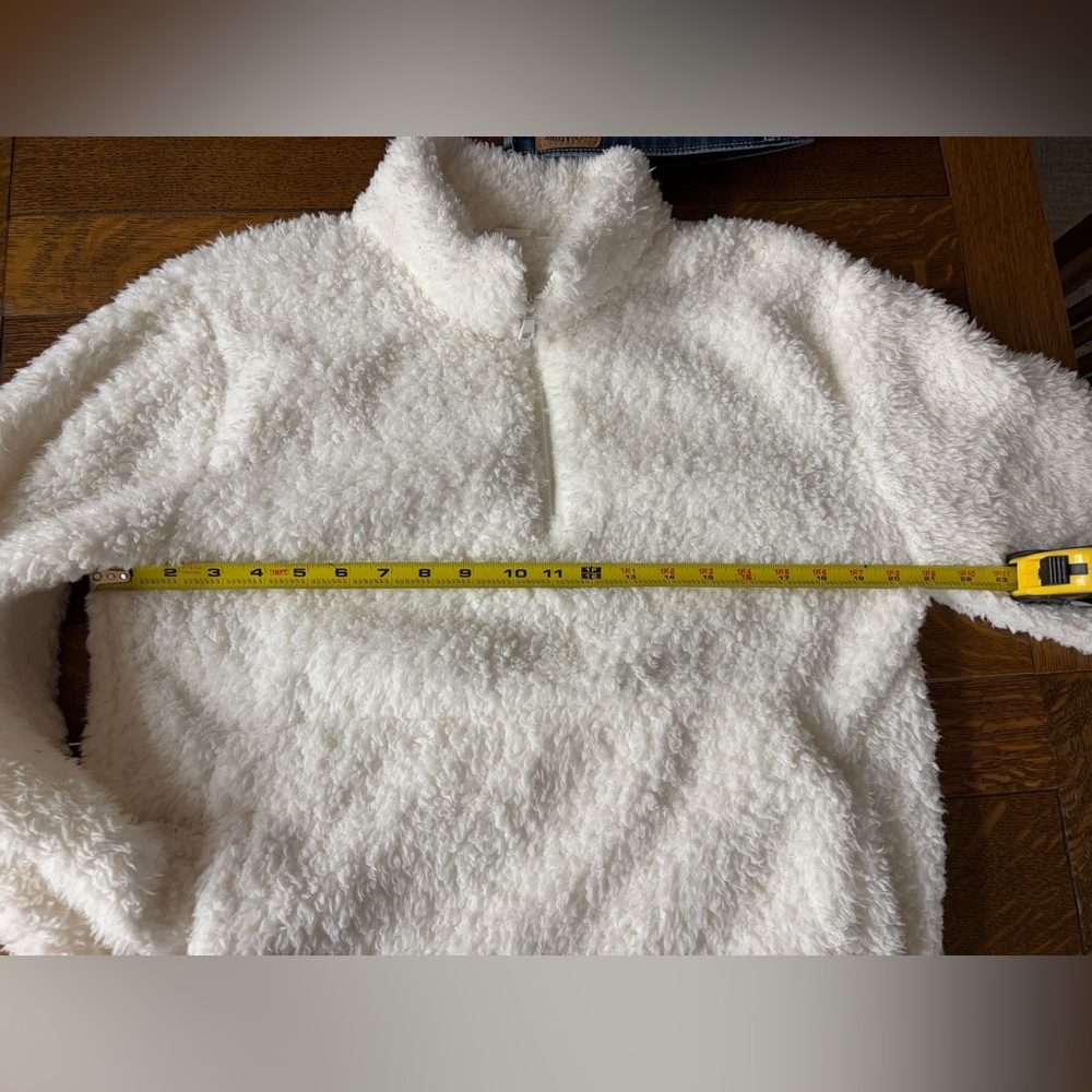 ❄️ GAP Brand | Winter White, 1/4 Zip Pullover Jacket, Medium, Soft, EUC - Picture 12 of 16